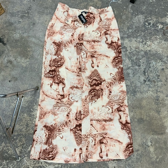 NWT MARBLE PRINT RELAXED WIDE LEG TROUSERS SIZE 12 - OBO - Picture 6 of 10